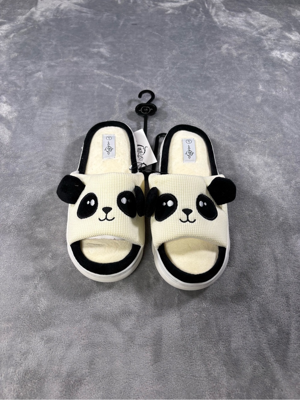 Women’s Panda Slide Sandals - Black and Cream